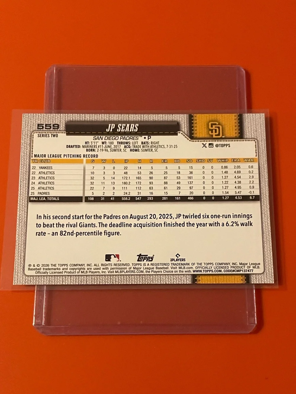 Topps great ungraded